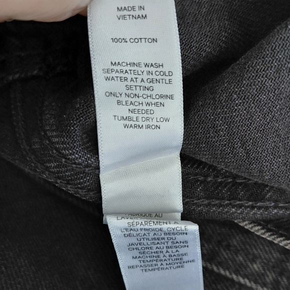 Joe Fresh Charcoal Black Denim Oversized Trucker Jacket - Picture 6 of 6